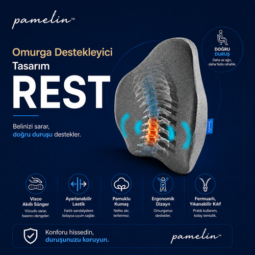 Pamelin™ Premium Ortopedik Bel Destek Yastığı