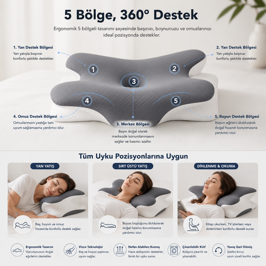 Pamelin™ Premium Ortopedik Visco Yastık