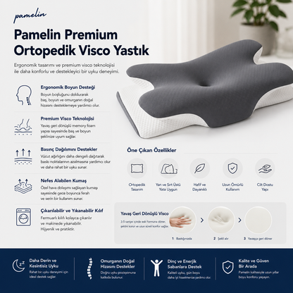 Pamelin™ Premium Ortopedik Visco Yastık
