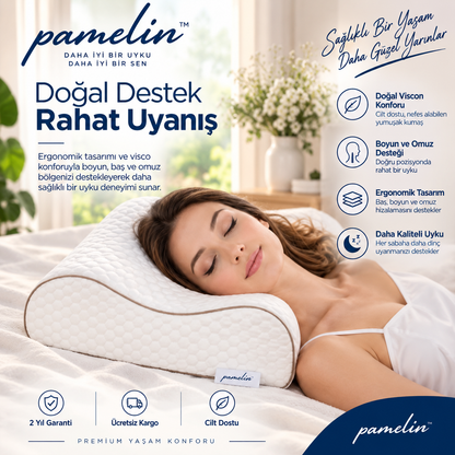Pamelin™ Çift Boyun Destekli Ortopedik Visco Yastık
