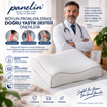 Pamelin™ Çift Boyun Destekli Ortopedik Visco Yastık