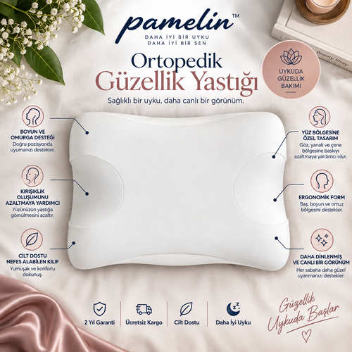 Pamelin™  Ortopedik Kırışıklık Önleyici Güzellik Yastığı