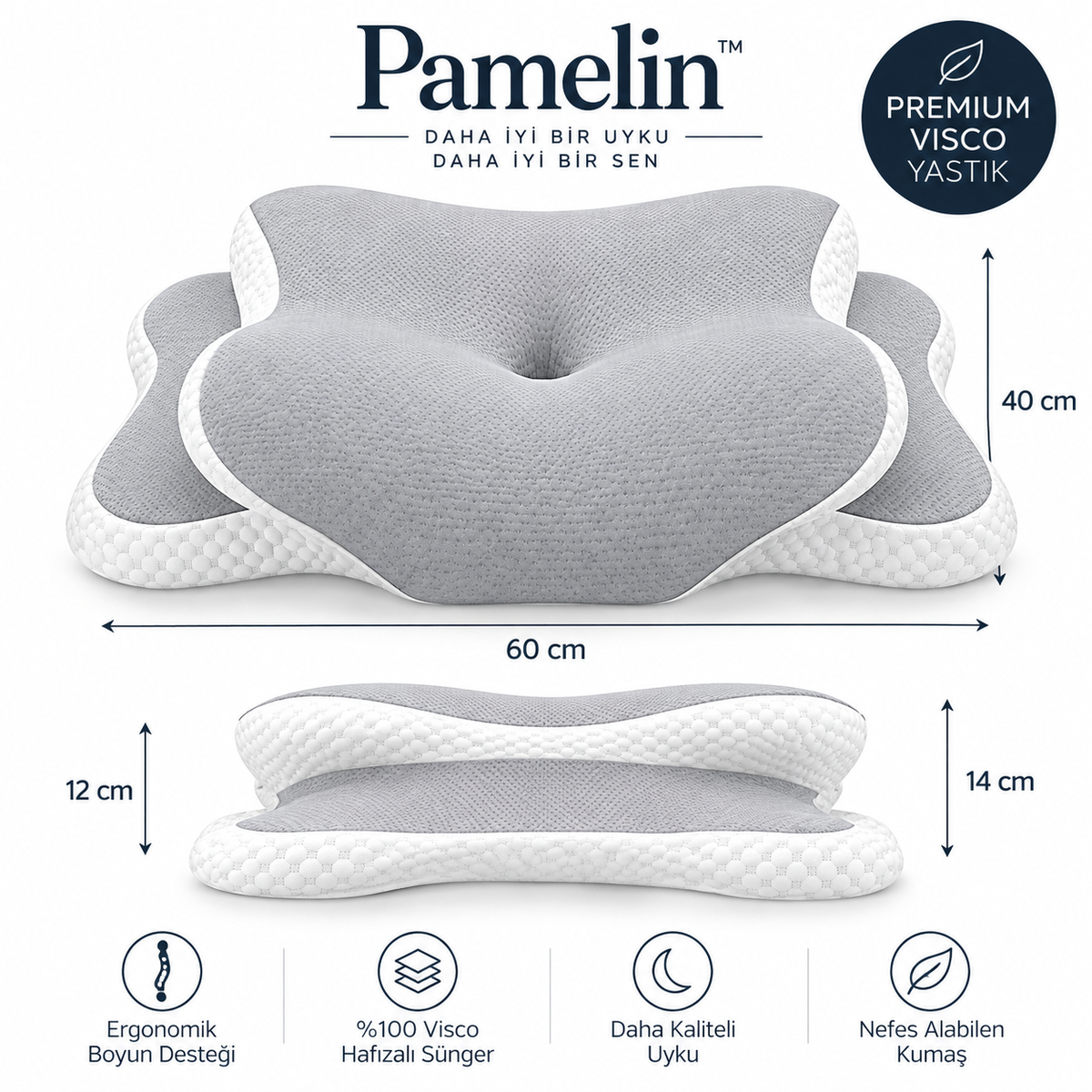 Pamelin™ Premium Ortopedik Visco Yastık