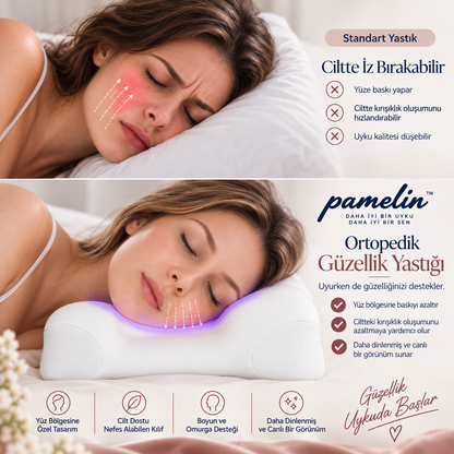 Pamelin™  Ortopedik Kırışıklık Önleyici Güzellik Yastığı