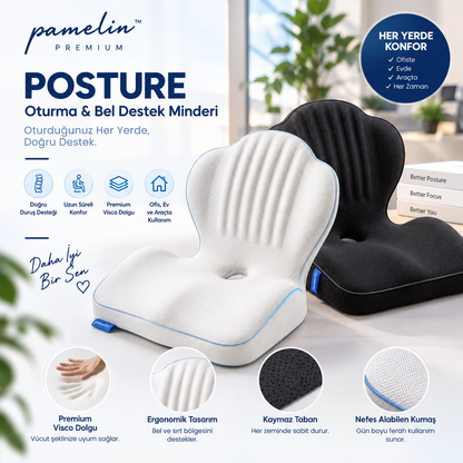 Pamelin™ POSTURE Premium Visco Oturma & Bel Destek Minderi