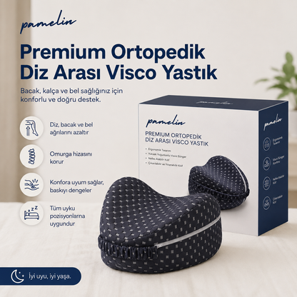 Pamelin™ Premium Ortopedik Diz Arası Visco Yastık