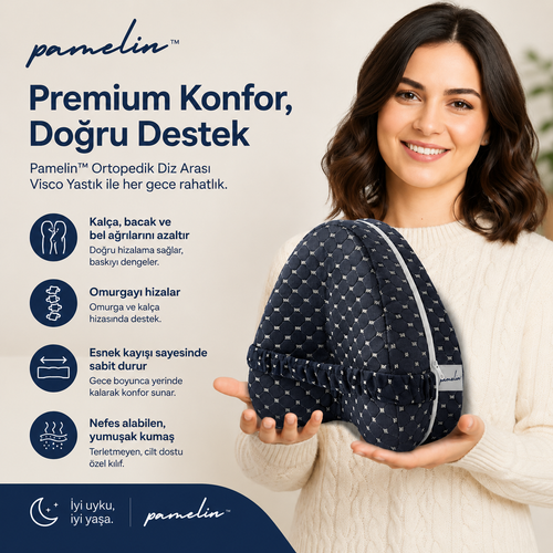 Pamelin™ Premium Ortopedik Diz Arası Visco Yastık