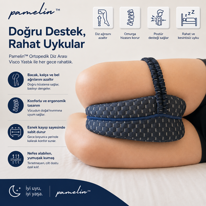 Pamelin™ Premium Ortopedik Diz Arası Visco Yastık