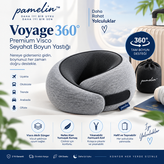 Pamelin™ VOYAGE 360° Visco Seyahat Boyun Yastığı