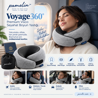Pamelin™ VOYAGE 360° Visco Seyahat Boyun Yastığı