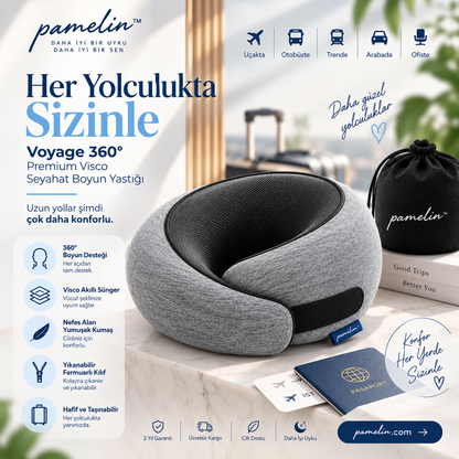 Pamelin™ VOYAGE 360° Visco Seyahat Boyun Yastığı